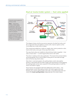 Dual air tractor-trailer system &mdash; foot valve applied