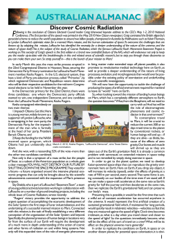 Discover Cosmic Radiation - Citizens Electoral Council