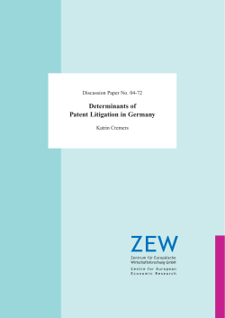 Determinants of Patent Litigation in Germany
