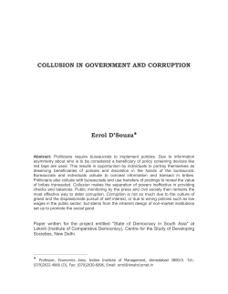 Collusion In Government And Corruption