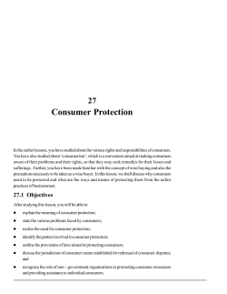 Consumer Protection - National Institute of Open Schooling