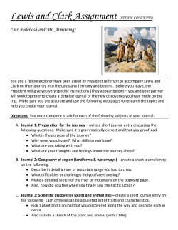 Lewis and Clark Assignment (STEAM CONCEPTS)