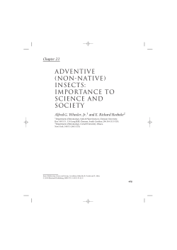 adventive (non-native) insects: importance to science and society