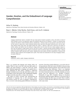 Gender, Emotion, and the Embodiment of Language