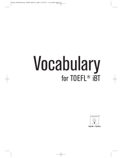 for TOEFL&reg; iBT