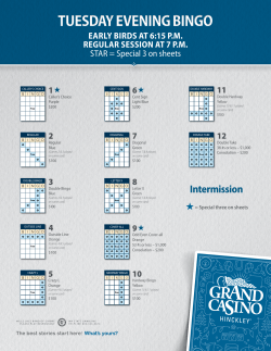 the Tuesday Evening Program