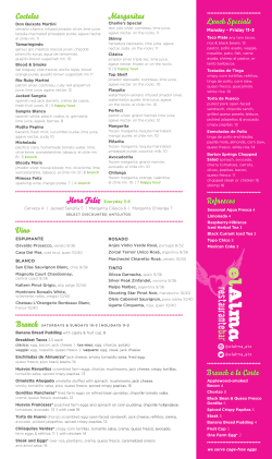 Menu - El Alma