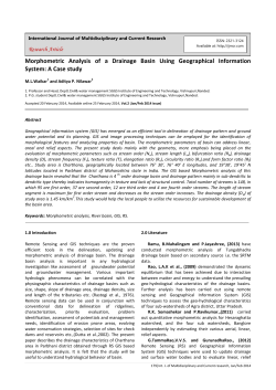 Morphometric Analysis of a Drainage Basin Using Geographical
