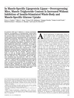 In Muscle-Specific Lipoprotein Lipase Overexpressing