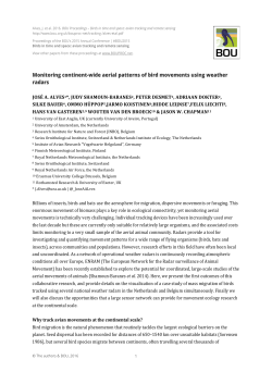 Monitoring continent-wide aerial patterns of bird movements using