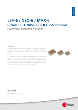 LEA-6 Hardware Integration Manual - U-blox