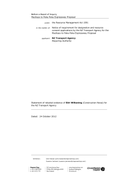 Statement of rebuttal evidence of Siiri Wilkening (Construction Noise