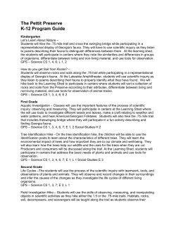 K-12 Program Guide - Pettit Environmental Preserve