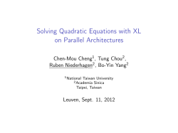 Solving Quadratic Equations with XL on Parallel Architectures