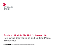 Grade 4: Module 3B: Unit 3: Lesson 10 Reviewing Conventions and