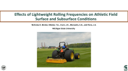 Effects of Lightweight Rolling Frequencies on Athletic Field Surface