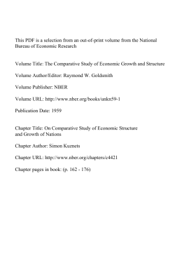 On Comparative Study of Economic Structure and Growth of Nations