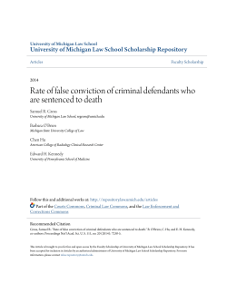 Rate of false conviction of criminal defendants who are sentenced to