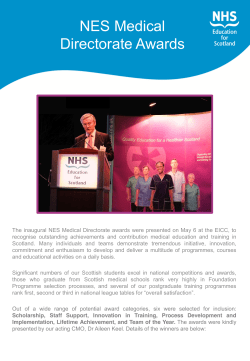 NES Medical Directorate Awards