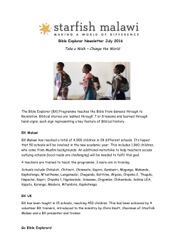 Bible Explorer Newsletter: July 2016