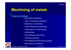 Machining of metals