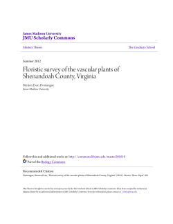 Floristic survey of the vascular plants of Shenandoah County, Virginia