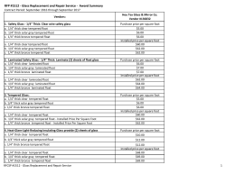 RFP #1512 - Glass Replacement and Repair Service