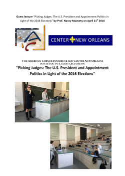 Picking Judges: The US President and Appointment Politics in Light