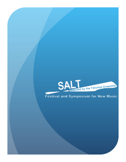 SALT Brochure 2013 - Tsilumos Ensemble