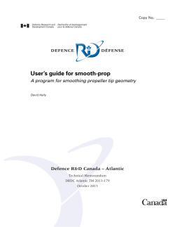 User`s guide for smooth-prop