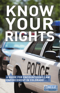 a guide for encountering law enforcement in colorado