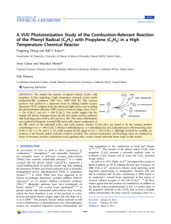 A VUV Photoionization Study of the Combustion