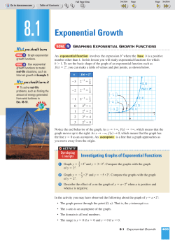 Exponential Growth - drrossymathandscience