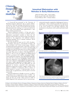 Intestinal Malrotation with Volvulus in Early Adolescence