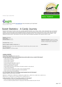 Sweet Statistics - A Candy Journey