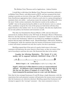 The Median Voter Theorem and its Applications