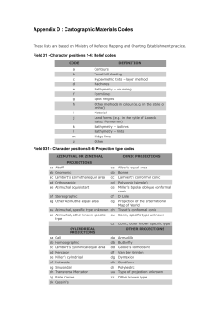 Appendix D : Cartographic Materials Codes