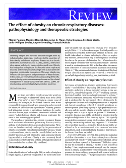 The effect of obesity on chronic respiratory diseases