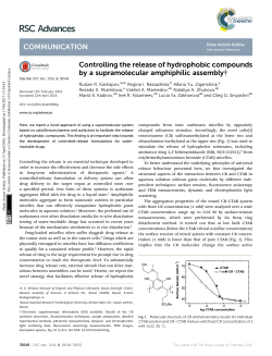 Controlling the release of hydrophobic