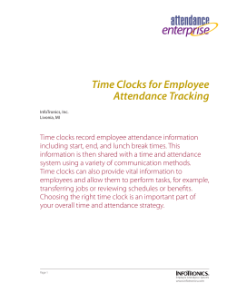 Time Clocks for Employee Attendance Tracking