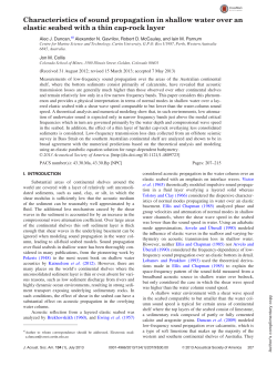 Characteristics of sound propagation in shallow water