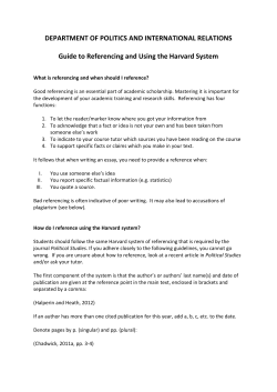 PIR Referencing Guide