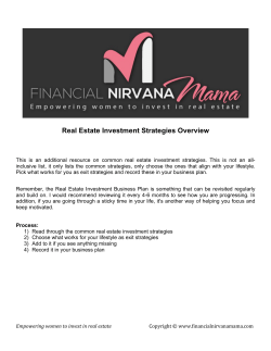 Real Estate Investment Strategies