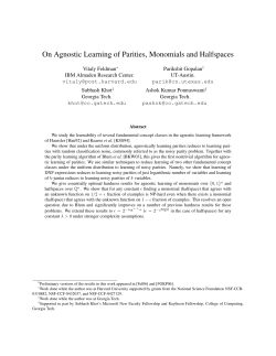 On Agnostic Learning of Parities, Monomials and