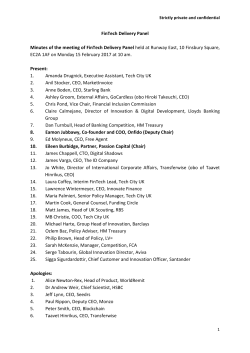 Minutes - Tech City UK