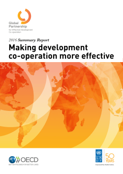 Making Development Co‑operation More Effective: 2016 Summary