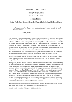 Edmund Burke - Trinity College Dublin