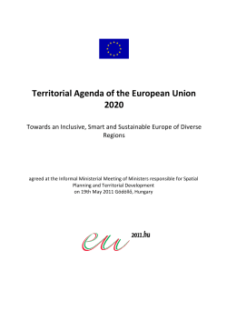 Territorial Agenda of the European Union 2020