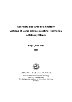 Secretory and Anti-inflammatory Actions of Some Gastro