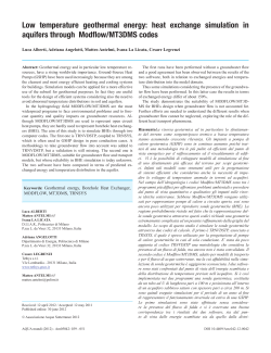 heat exchange simulation in aquifers through Modflow/MT3DMS
